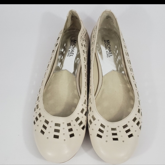 Michael Kors Cream Beaded/Woven Flats Size 9 - Picture 5 of 7